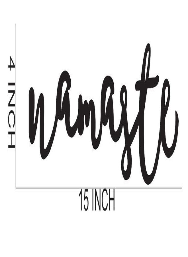 300Sparkles MDF Laser Cutout Namaste Letter Home Decor Kids Room Living Room Wall Decoration Art&Crafts Alphabet (15X4 Inch) - Image 1
