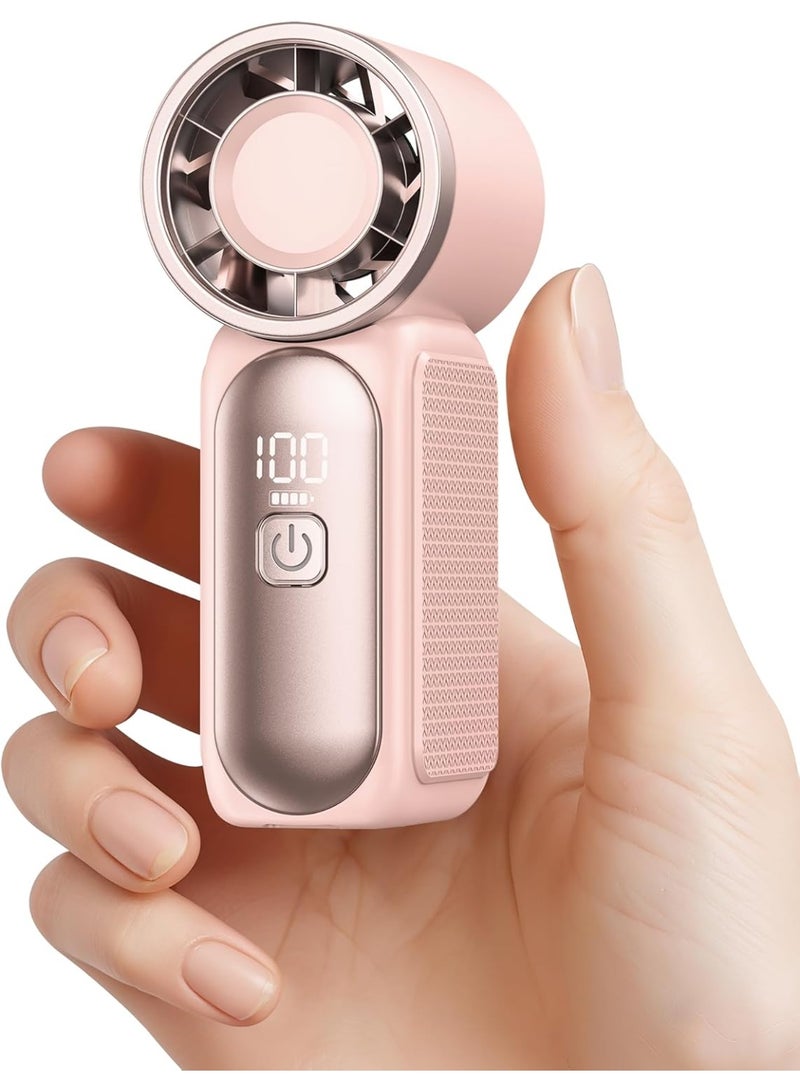 general Portable Handheld Mini Fan, 3.5 Inch 16900 RPM High Speed Personal Fan, 6 Gears Strong Wind, LED Display, USB Rechargeable Battery Operated, Gift for Women, Makeup, Travel Outdoor - Image 1