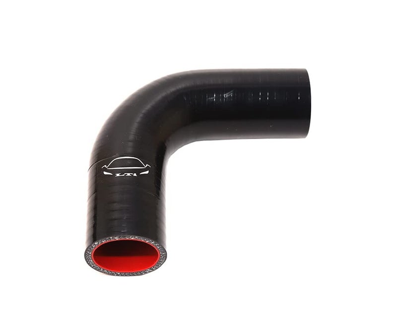 TenkeAuto 4Ply Reinforced ID 90 Degree 15 ID Elbow Silicone Hose Coupler for TurboIntercoolerPiping 15 BLACK