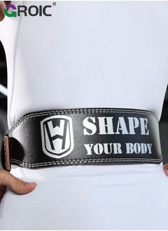 GROIC Weight Lifting Belt for Men & Women, Gym Weight Belt Lumbar Back Support Powerlifting Weightlifting Heavy Duty Workout Training Strength Training Equipment, Deadlift, Powerlifting (M)  - Image 3