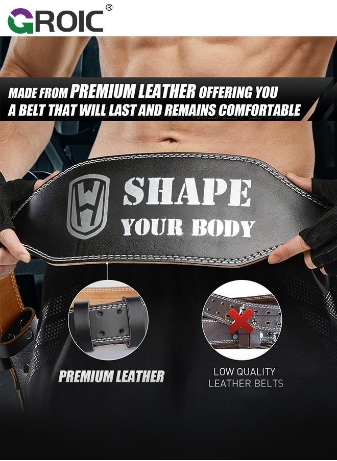 GROIC Weight Lifting Belt for Men & Women, Gym Weight Belt Lumbar Back Support Powerlifting Weightlifting Heavy Duty Workout Training Strength Training Equipment, Deadlift, Powerlifting (M)  - Image 5