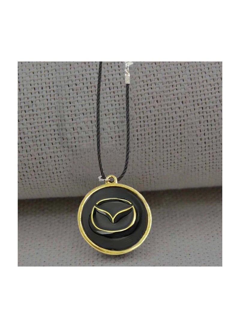 مازدا شعار السيارة مرآة السيارة معلقة قلادة معدنية صغيرة سيارة الديكور سلسلة مع مازدا 1 قطعة - Image 1