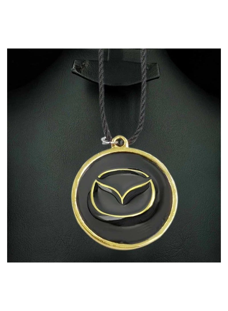 مازدا شعار السيارة مرآة السيارة معلقة قلادة معدنية صغيرة سيارة الديكور سلسلة مع مازدا 1 قطعة - Image 2