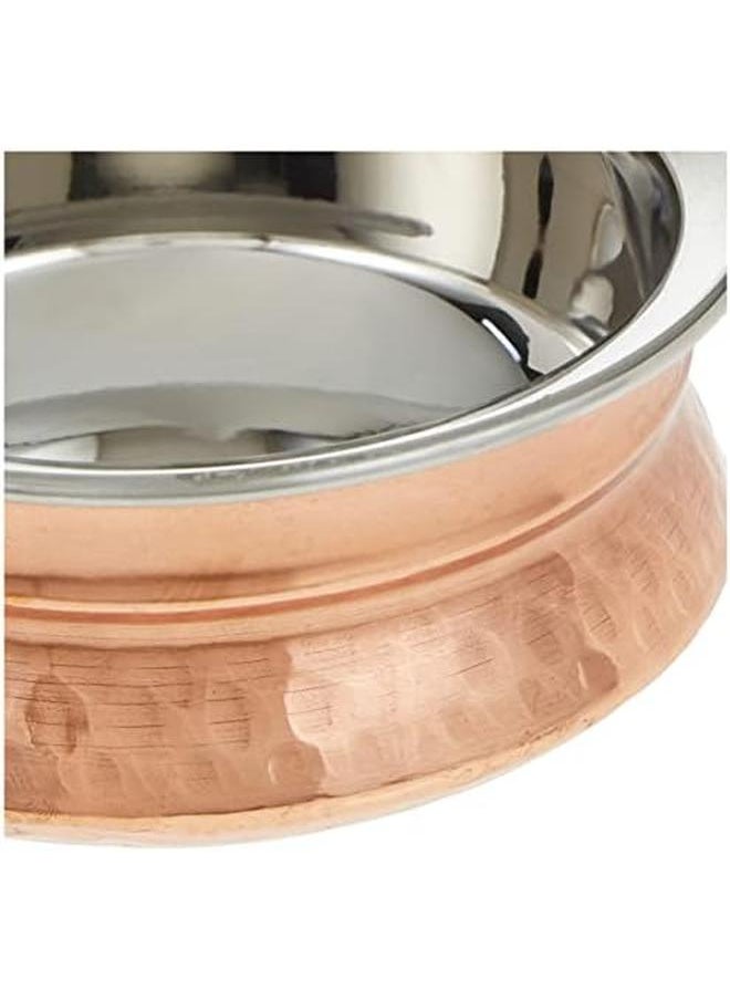 RAJ - Copper Handi Serving Bowl Without Lid 13 Cm Copper Tch001 Curry Bowl Serving Bowl Biryani Bowl - Image 1