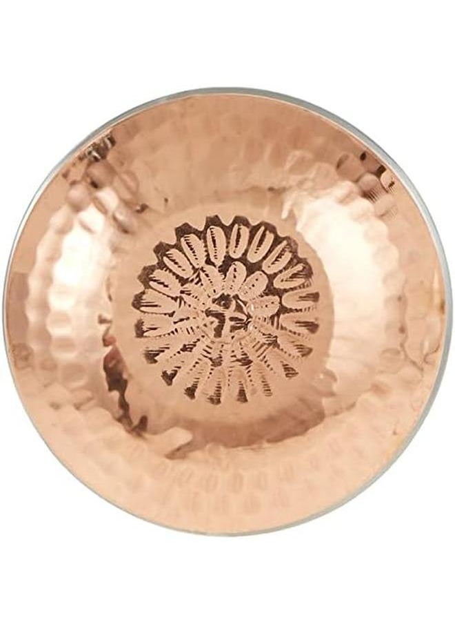 RAJ - Copper Handi Serving Bowl Without Lid 13 Cm Copper Tch001 Curry Bowl Serving Bowl Biryani Bowl - Image 1