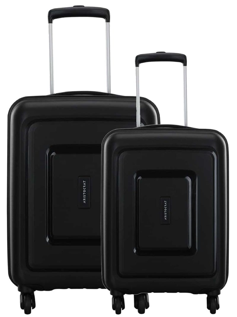 VIP Aristocrat Ultra Strong Polypropylene Hardsided Carry-On Luggage Spinner 4 Wheels Set of 3 (55Cm+66Cm+76Cm) and 7 Years International Warranty Small, Medium, Large (Black, Small+Medium) - Image 5