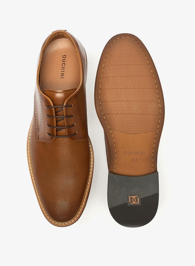 دوتشيني حذاء ديربي رجالي بنقوش مع إغلاق برباط - Image 4