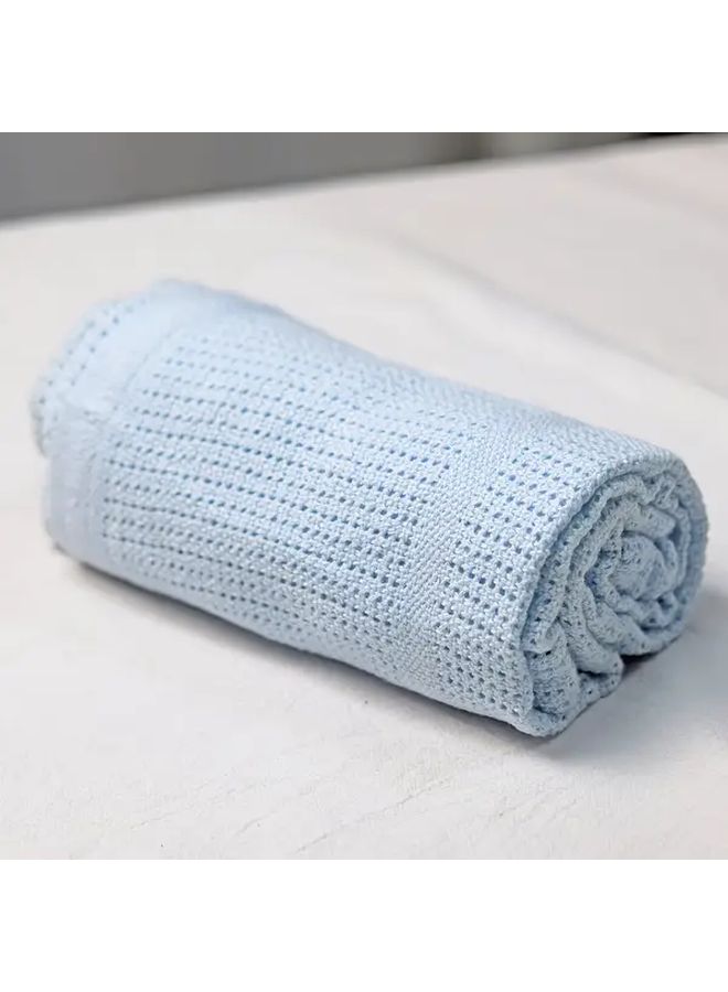 Pink Extra Soft Cellular Cotton Blanket For Baby Cot Crib Moses Basket 29x39 Inches - Image 4