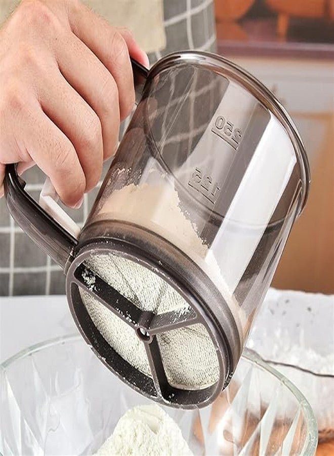 Packcy Hand Press Flour Sifter Cup Plastic Atta Channi Fine Mesh for Commercial Kitchen Use, Baking Sieve for Flour, Maida, Cocoa & Sugar, Perfect for Restaurant & Hotel Bakery - Image 4