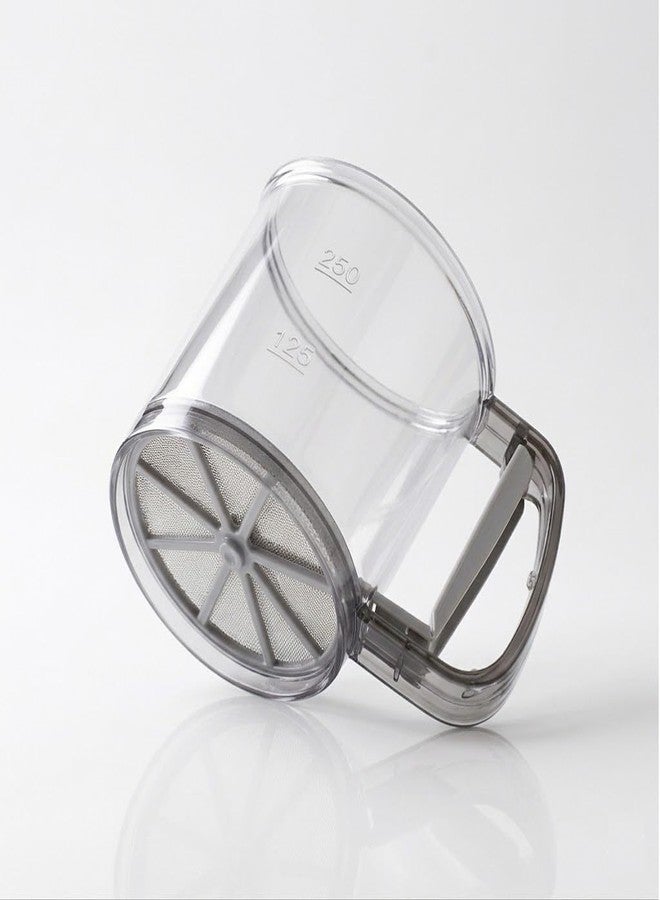 Packcy Hand Press Flour Sifter Cup Plastic Atta Channi Fine Mesh for Commercial Kitchen Use, Baking Sieve for Flour, Maida, Cocoa & Sugar, Perfect for Restaurant & Hotel Bakery - Image 1