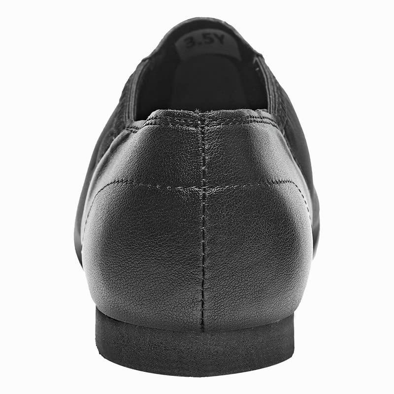 Bokimd Leather Sole Jazz Shoes Slip-on Dance for Girls Boys (Toddler/Little Kid/Big Kid) (4.5 Big Kid Black - Image 3