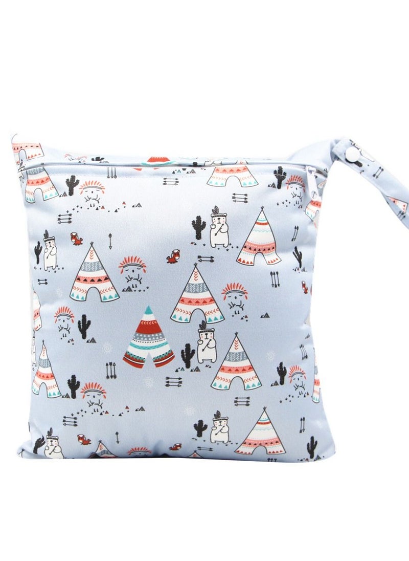 Asenappy Asenappy Cartoon Printed Stroller Single Zipper Car Hanging Bag Stroller Hanging Bag Multi-functional Diaper Storage Bag 