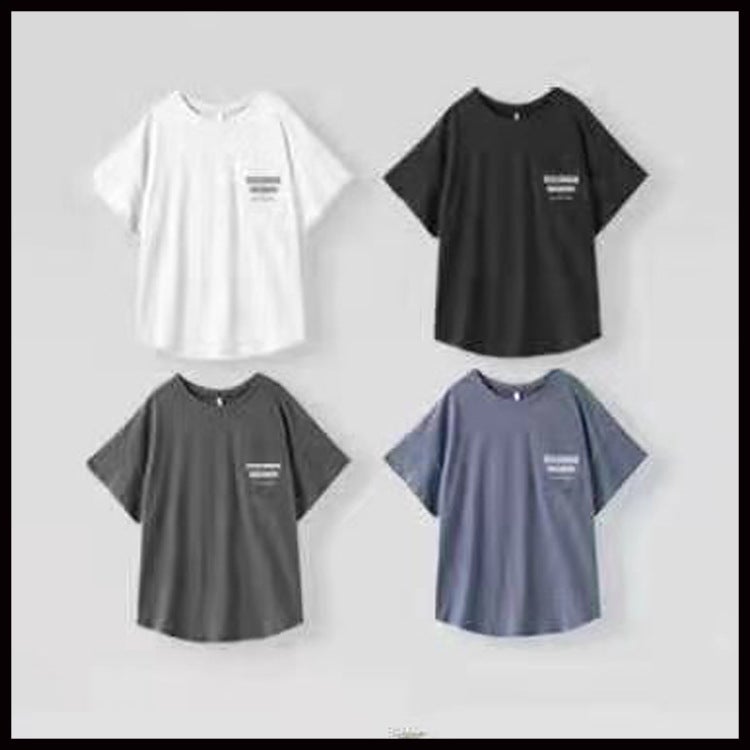 Cross-border in stock Japan and South Korea Summer Printed Short-sleeved T-shirt Women's Loose plus size Lazy Style Top Long T-shirt Base Shirt - Image 3