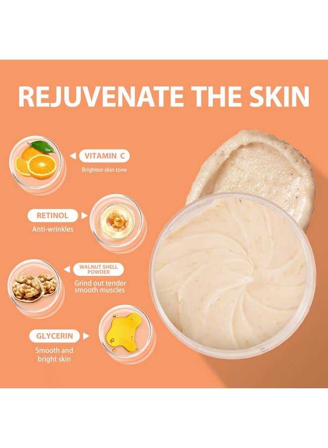 YAFUSIPE Face Scrub Exfoliating Face Wash Vitamin C Facial Scrub Exfoliating Microdermabrasion Facial Scrub Face Exfoliate Exfoliator For Blackheads Ingrown Hair Preshave Soften Kp Bump Eraser Body Scrub 3.5Oz - Image 5