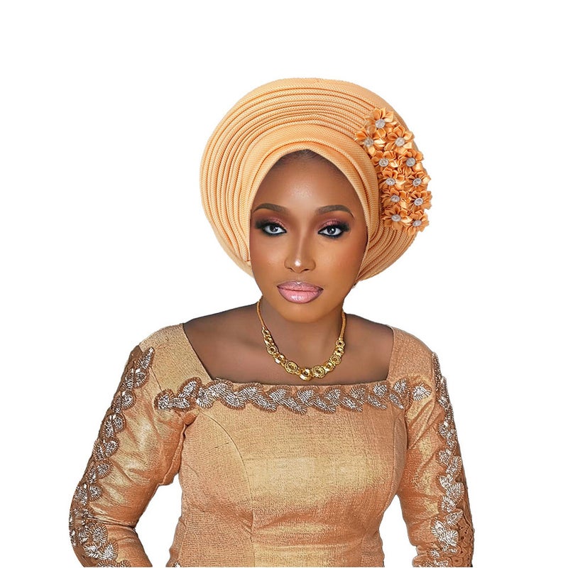 New   Cap Velvet Side Rose Indian Turban Hat - Image 1