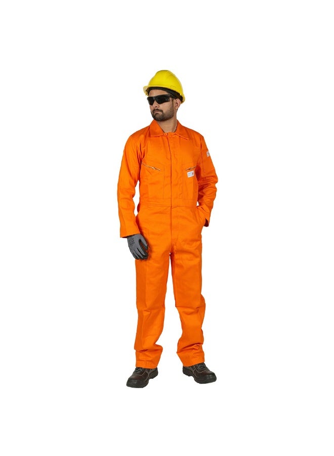 Vaultex LBFRO 320GSM Fire Retardant Cotton Coverall, Orange, Small - Image 1