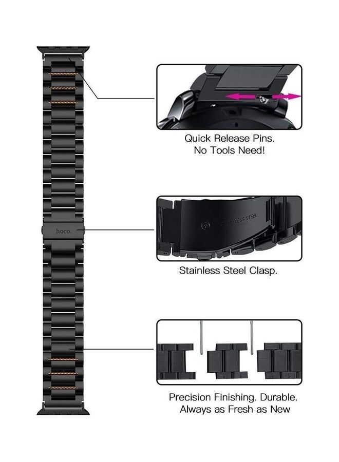 NIBEMINENT Business Bracelet Stainless Steel Smartwatch Strap Band For Samsung Gear S3 Frontier/S3 Classic Smartwatch/Galaxy Watch R800 Black  - Image 2