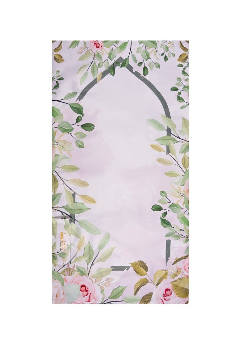 HilalFul Salah On The Go Polyester Prayer Mat - Romantic Garden | Muslim Praying Rug for Kids/Children | Water Resistant | Anti-Slip | Islamic Gift for Eid, Ramadan | For Travel | Lightweight - Image 2