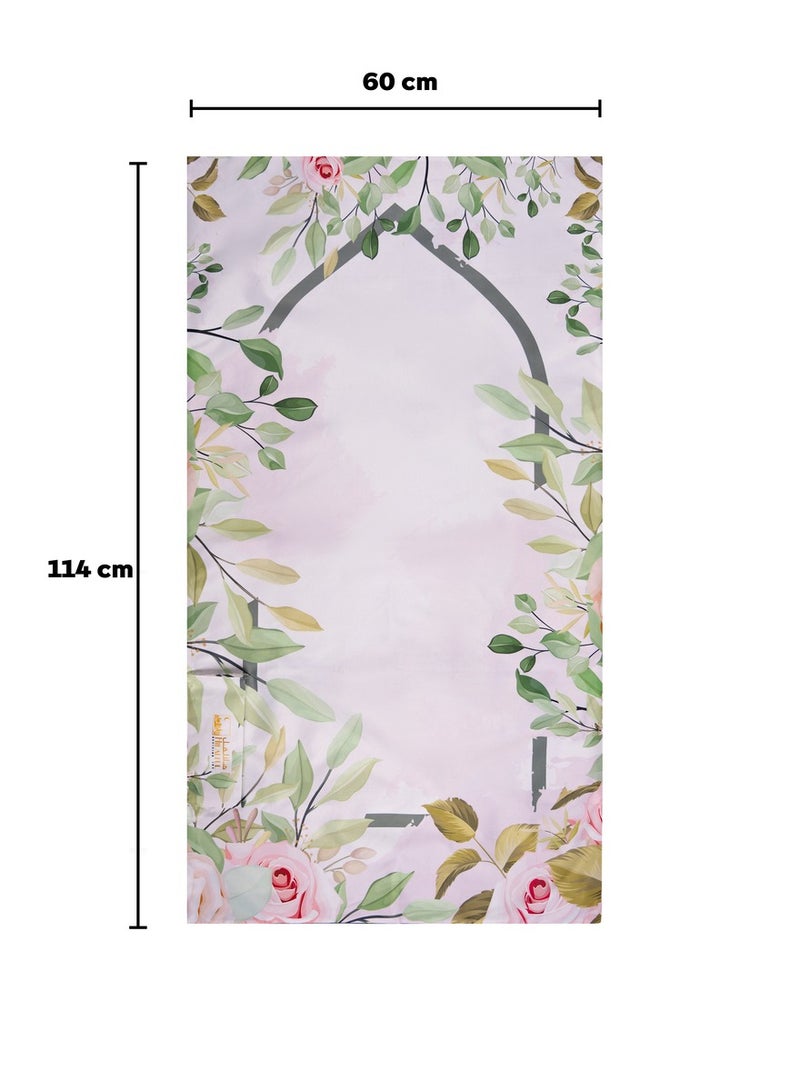HilalFul Salah On The Go Polyester Prayer Mat - Romantic Garden | Muslim Praying Rug for Kids/Children | Water Resistant | Anti-Slip | Islamic Gift for Eid, Ramadan | For Travel | Lightweight - Image 4
