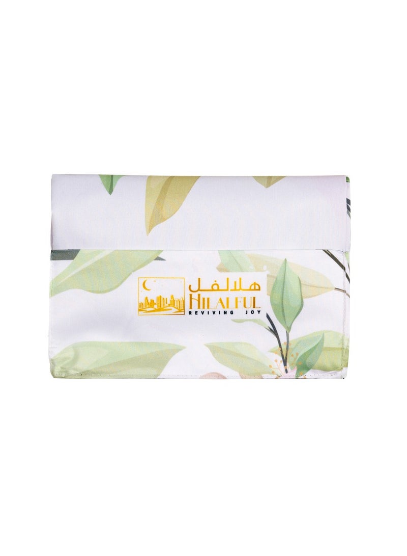 HilalFul Salah On The Go Polyester Prayer Mat - Romantic Garden | Muslim Praying Rug for Kids/Children | Water Resistant | Anti-Slip | Islamic Gift for Eid, Ramadan | For Travel | Lightweight - Image 3