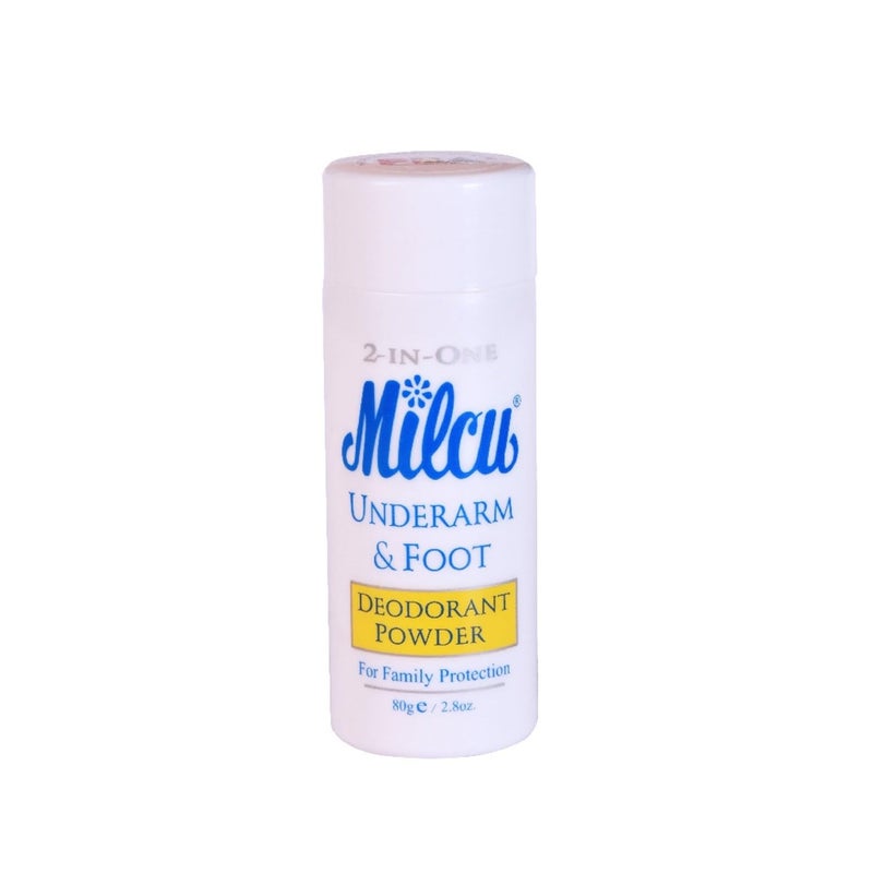 Milcu Underarm & Foot Deodorant Powder 80 grams Large Size by Milcu - Image 1
