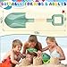LNCOJOLM Wood Handle Beach Shovel Snow Toy for Kids Digging Sand Spade Sandbox Toy for Kids 412 Safe Plastic Garden Backyard Planting Tools Sturdy Scoop for Boy Girl Travel Beach Toy Birthday Gift - Image 4