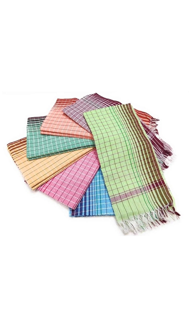 DESI DHANG Mens Cotton GamchaTowelEasy Dry Pack Of 1 Multicolored - Image 2