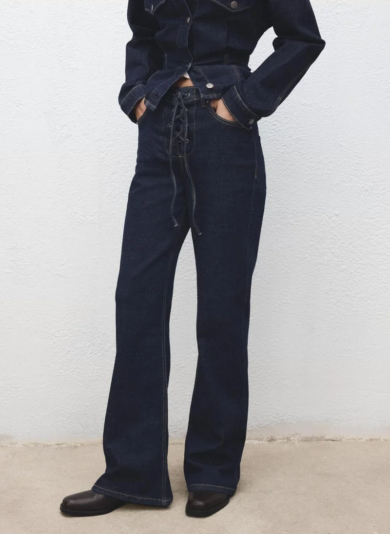 مانجو Flared jeans with drawstrings