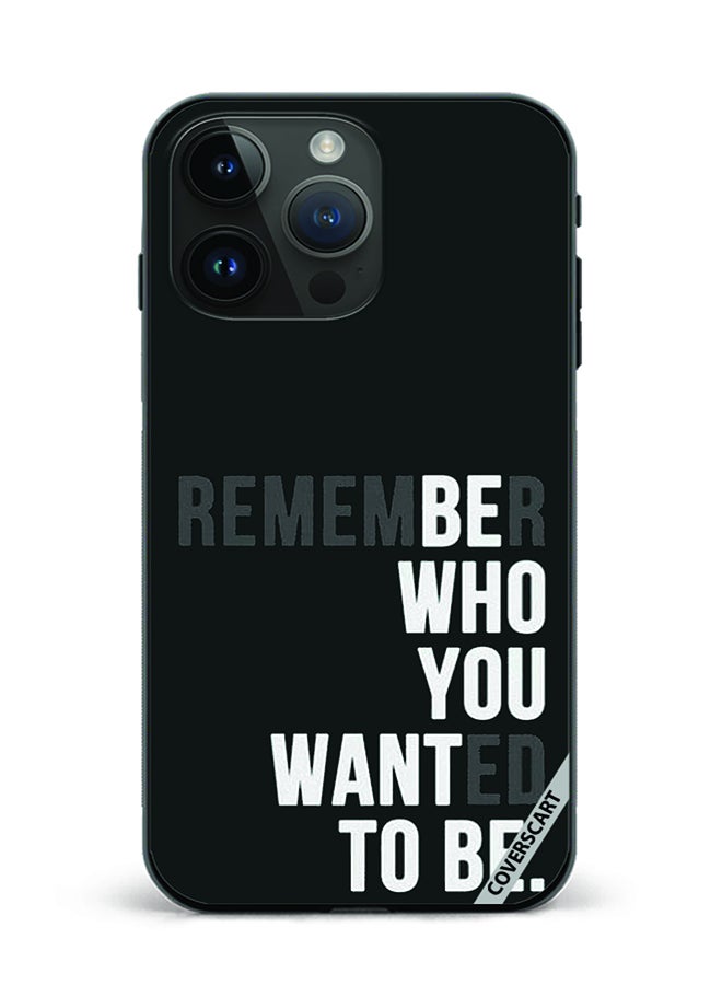 COVERSCART Protective Case Cover For Apple iPhone 15 Pro Max Caption Design Black - Image 1