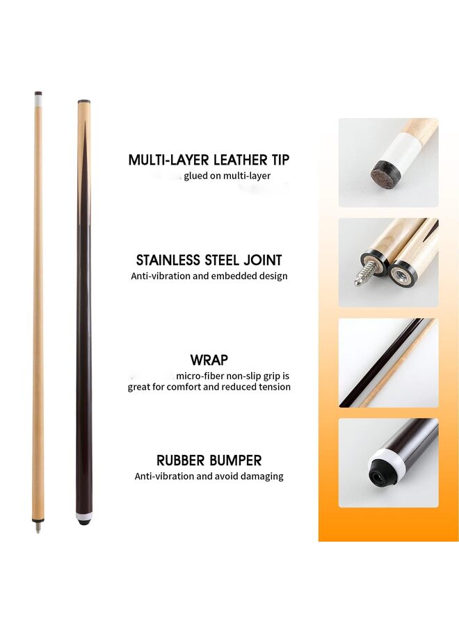 LAMAY Pool Cue Stick/Billairds cue Stick Billiard House Cue Sticks Hardwood Billiard Cue Sticks (Size : 4pcs) - Image 2