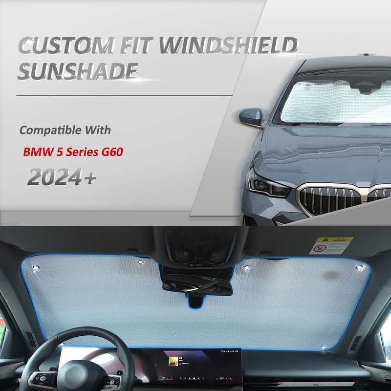 JONKOKO Car Windshield Sunshade for BMW 5 Series G60 2024 - Image 3