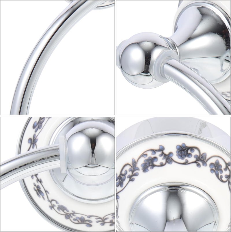 Stainless Steel Towel Ring with Chrome Finish Wall-Mounted Hand Towel Holder for Bathroom Suitable for Home and Housewarming - Image 5