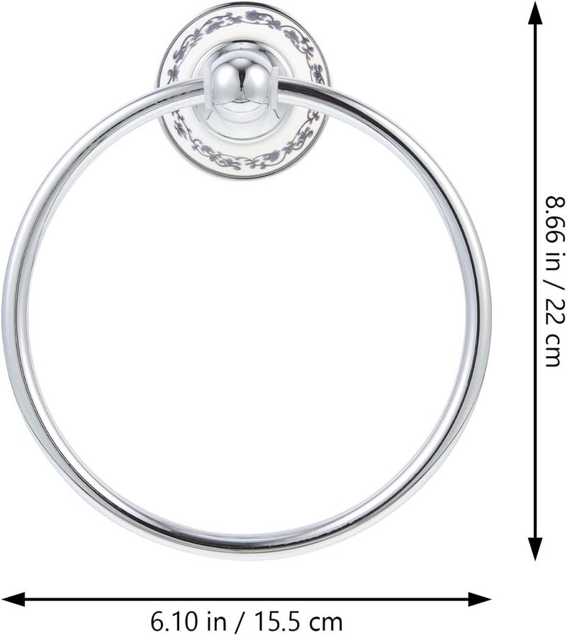 Stainless Steel Towel Ring with Chrome Finish Wall-Mounted Hand Towel Holder for Bathroom Suitable for Home and Housewarming - Image 2