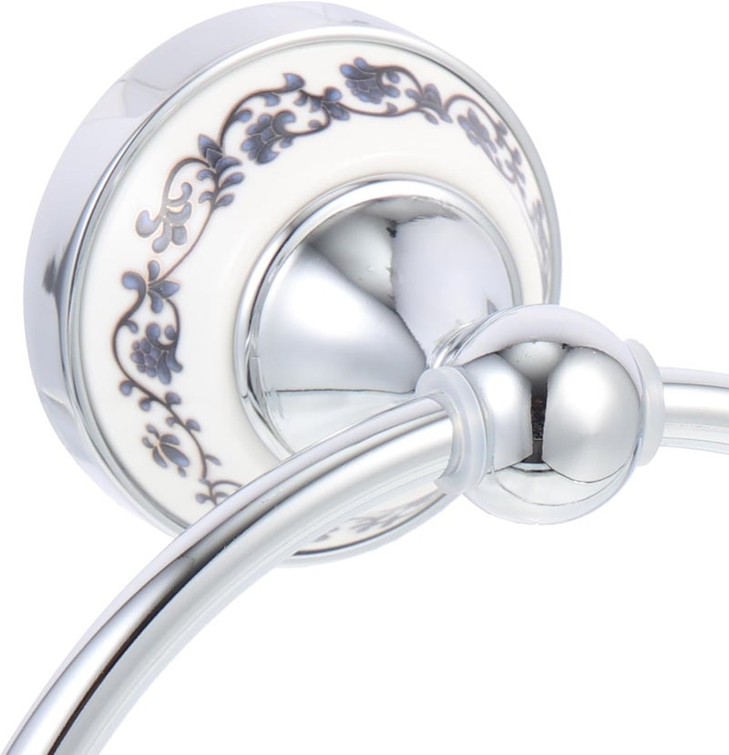 Stainless Steel Towel Ring with Chrome Finish Wall-Mounted Hand Towel Holder for Bathroom Suitable for Home and Housewarming - Image 3