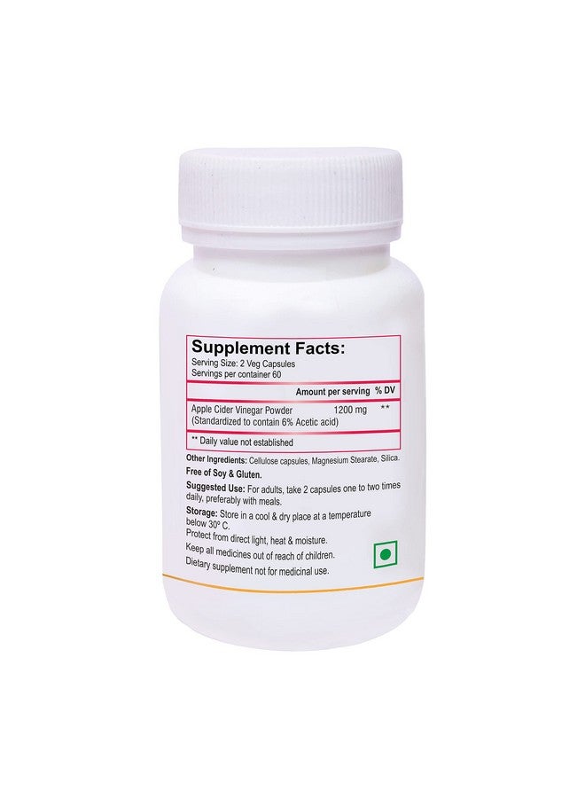 Biotrex Nutraceuticals Biotrex Apple Cider Vinegar Capsules 1200mg - Organic Supplement for Weight Management, Detox & Digestive Support - Apple Cider Vinegar Capsule for Wellness - 60 Apple Vinegar Capsules - Image 2