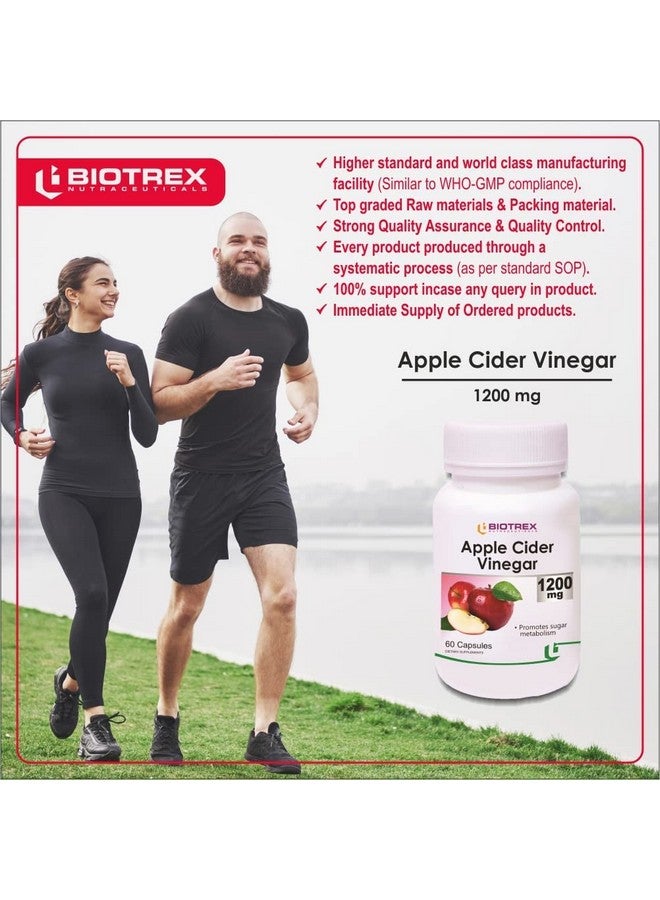 Biotrex Nutraceuticals Biotrex Apple Cider Vinegar Capsules 1200mg - Organic Supplement for Weight Management, Detox & Digestive Support - Apple Cider Vinegar Capsule for Wellness - 60 Apple Vinegar Capsules - Image 5