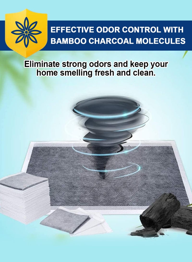 URbazaar Charcoal Dog Pee Pads Large 23“x23”, Puppy Pads L 30 Count, Potty Pads for Dogs, Disposable Urine Bed Pads for Odor-Control, Large Piddle Underpads, Training Liners for Housebreaking - Image 5