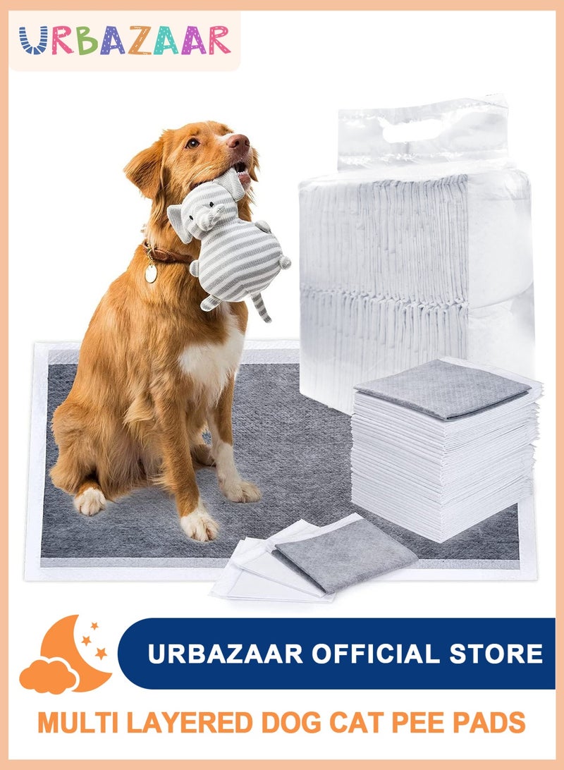 URbazaar Charcoal Dog Pee Pads Large 23“x23”, Puppy Pads L 30 Count, Potty Pads for Dogs, Disposable Urine Bed Pads for Odor-Control, Large Piddle Underpads, Training Liners for Housebreaking - Image 1