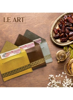 LeArt Large Leather Eid Envelopes - Eid Mubarak Envelopes | Eid Envelopes | Eid Decorations | Eid Envelopes for Kids (Large Set of 5 Multicolor)  - Image 3
