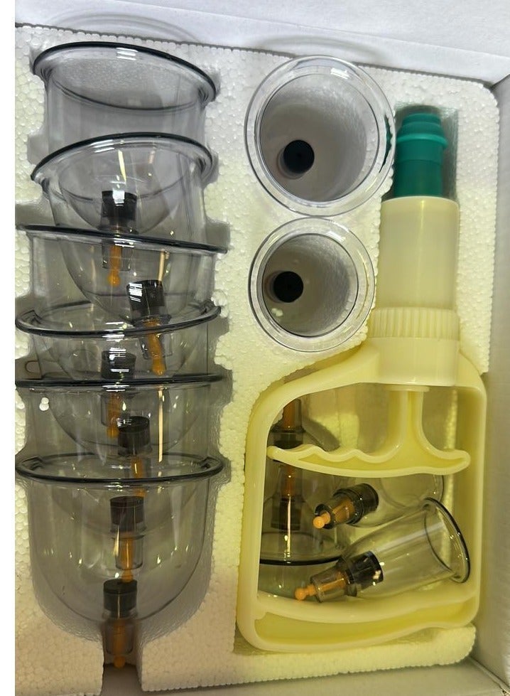 The Islamic Hijama Cupping Set Of 12 Cups With Suction Device Different Sizes - Image 3