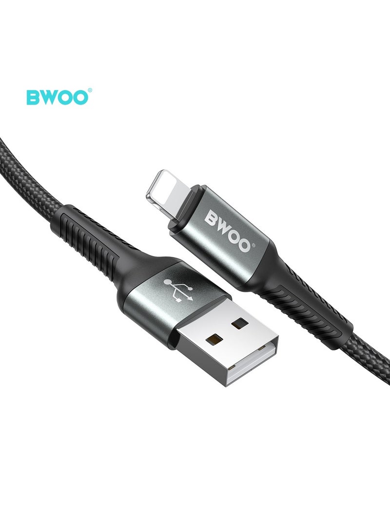 بوو كابل بيانات USB-A إلى Lightning للشحن السريع بطول 1 متر، أسود - Image 3