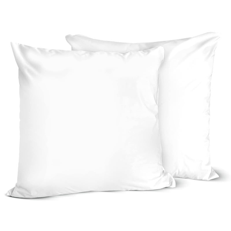 Four Seasons Essentials Euro Size Pillow Protectors (Set of 2) - European Square 26x26 Pillow Covers Waterproof Hypoallergenic Dust Proof Zippered Encasement - Image 1
