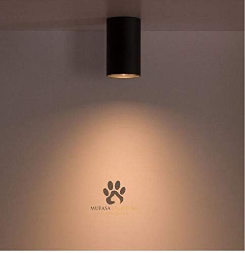 Mufasa 6 Watts Black Body LED Round Surface Cylinder Light Cylindrical Shape Indoor Ceiling Mounted Spot Light Down Light Aluminium Body (7Cm Height) (Warm White) (Pack of 2) - Image 5