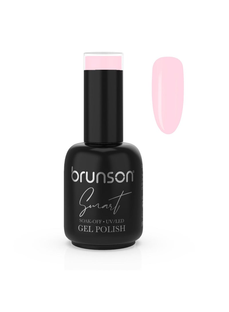 brunson Gel Polish, 15ml Smart Gel Nails Glossy Shine Finish Long Lasting Soak off UV Gel Nal Polish for Nail Art French Manicure Pedicure Salon Quality Chip Resistant Gel Nail Extensions UV Gel Nail Paint