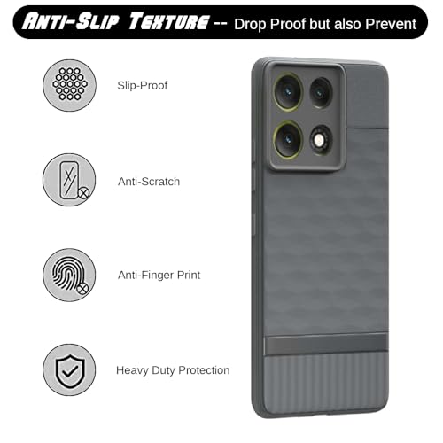 Casotec Shockproof Case for Motorola Moto G86 5G / G86 Power 5G | Full Camera Protection | TPU Flexible Back Cover for Motorola Moto G86 5G / G86 Power 5G (Graphite Grey) - Image 5