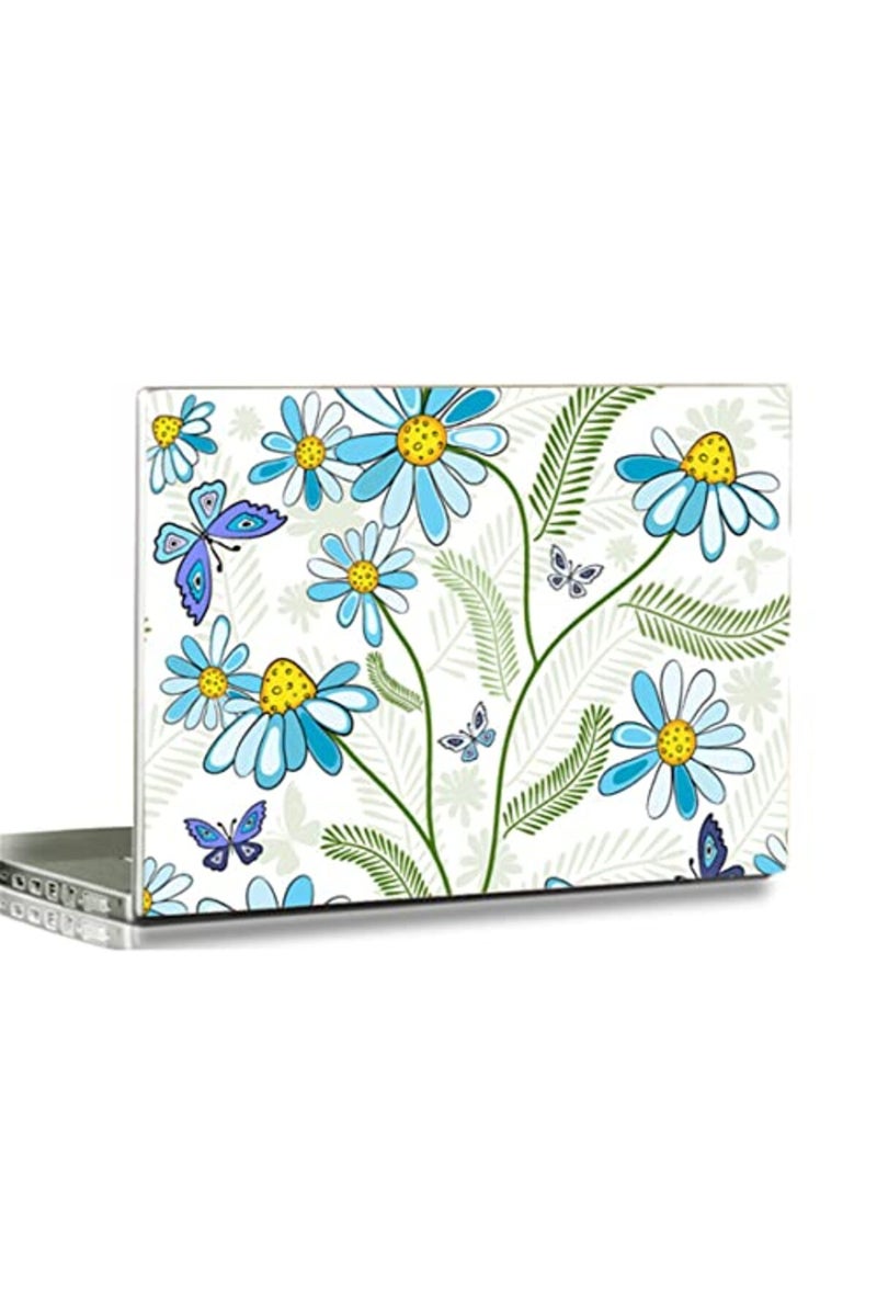 HAPPYLIVE SHOPPING 3D Print Laptop Skin Vinyl Sticker Decal, 12" 13" 13.3" 14" 15" 15.4" 15.6 inch Laptop Skin Sticker Cover Art Decal Protector Fits HP Dell Lenovo Compaq Apple Asus Acer (Butterfly and Flower) - Image 2