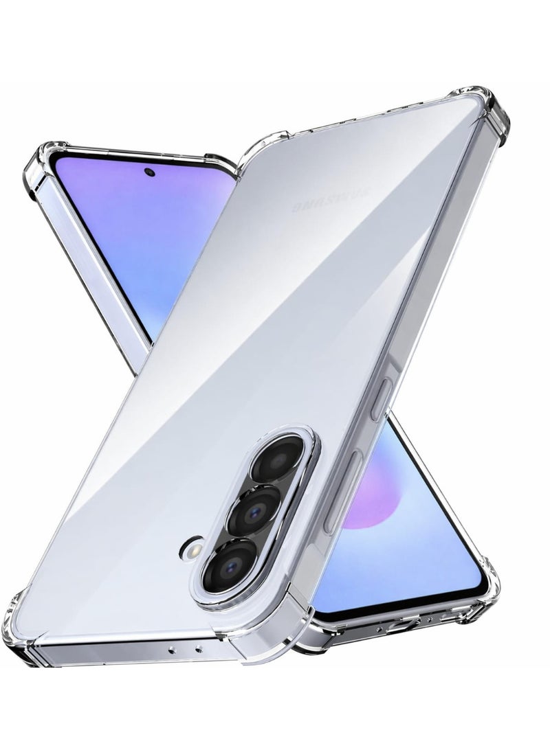 Clear Silicone Case for Samsung Galaxy A57 5G with Shockproof Protective Corners, Thin Soft Transparent Protective Flexible TPU Transparent Mobile Phone Case Scratch-Resistant Case Cover - Image 1
