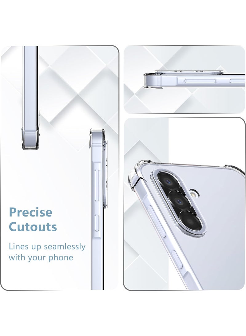 Clear Silicone Case for Samsung Galaxy A57 5G with Shockproof Protective Corners, Thin Soft Transparent Protective Flexible TPU Transparent Mobile Phone Case Scratch-Resistant Case Cover - Image 4