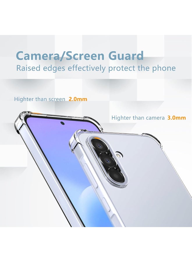 Clear Silicone Case for Samsung Galaxy A57 5G with Shockproof Protective Corners, Thin Soft Transparent Protective Flexible TPU Transparent Mobile Phone Case Scratch-Resistant Case Cover - Image 3