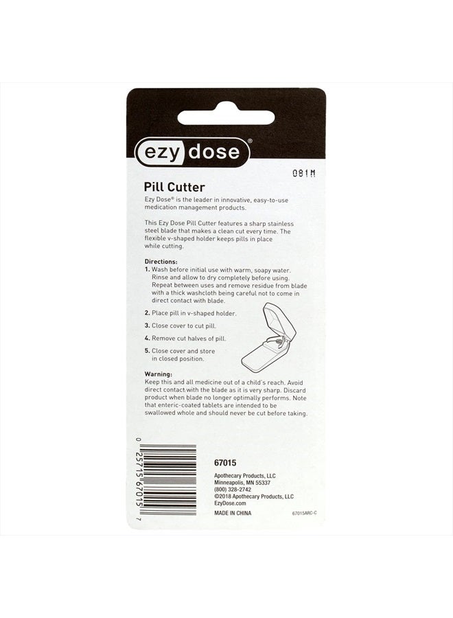 Ezy Dose Pill Cutter and Splitter Cuts Pills, Vitamins, Tablets Stainless Steel Blade Travel Sized Colors may vary, 1 count (pack of 1) (67015) - Image 5